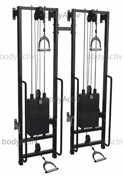 ТРБ2500-Д-2Р-50 Тренажер блочный реабилитационный сдвоенный стеки по 50 кг высота 2500 мм