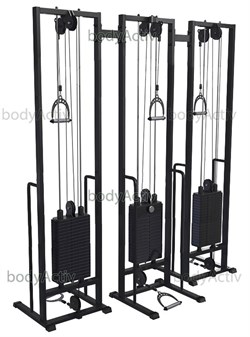 ТРБО2500-Д-3Р-50 Тренажер блочный реабилитационный строенный стеки по 50 кг высота 2500 мм (облегченный)