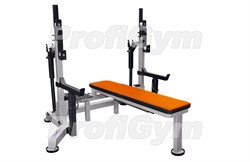 Стойка домкратная для пауэрлифтинга со скамьей и страховочными упорами - фото 23668