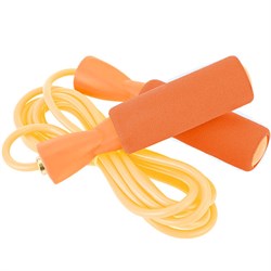 E29472 Скакалка с подшипником 2,8 м (оранжевая) (ручки неопреновые, шнур ПВХ) - фото 27109