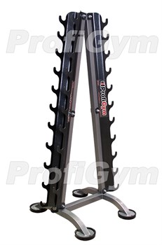 Стеллаж для фитнесс-гантелей на 14 пар типа «елочка» - фото 27228