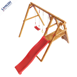 Детская игровая площадка Монголия с горкой с качелью - фото 34716