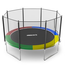 Батут UNIX Line Simple 12 ft (366 см) с внешней защитной сеткой, цветной - фото 56151