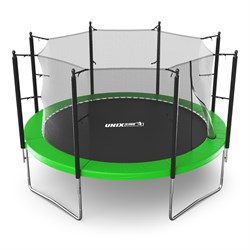 Батут UNIX Line Simple 12 ft (366 см) с внутренней защитной сеткой, зеленый - фото 56177