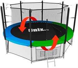Батут UNIX Line Классик / Classic 14 ft (427 см) с внутренней защитной сеткой - фото 56342