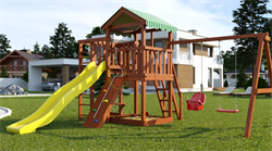 Детская площадка Савушка Мастер 3 (Махагон) Plus (горка 3 метра) - фото 58038