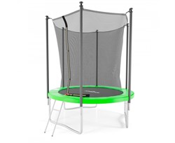 Батут с защитной сеткой DFC JUMP4FUN 6 ft зеленый с лестницей - фото 59611