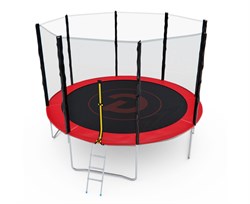 Батут с сеткой DFC PELPO 12ft с лестницей, RED - фото 59785