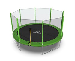 Батут DFC Trampoline Fitness с сеткой 14ft Светло-зелёный - фото 59817
