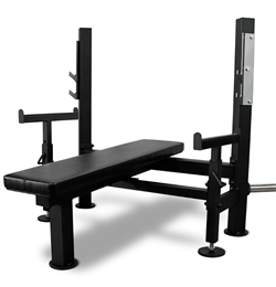 Скамья для жима лёжа со страховочными упорами BRONZE GYM PARTNER ML-902 - фото 62911