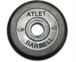 Диск обрезиненный BARBELL ATLET 1.25 кг / диаметр 31 мм - фото 67347