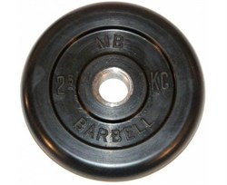 Диск обрезиненный BARBELL MB (металлическая втулка) 2,5 кг / диаметр 26 мм - фото 67355