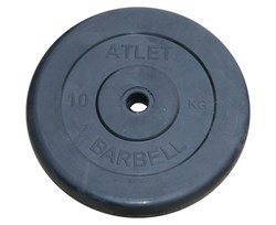 Диск обрезиненный BARBELL ATLET 10 кг / диаметр 31 мм - фото 67365