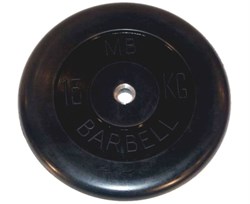 Диск обрезиненный BARBELL MB (металлическая втулка) 15 кг / диаметр 26 мм - фото 67373