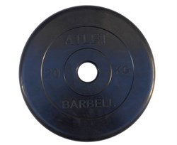 Диск обрезиненный BARBELL ATLET 20 кг / диаметр 51 мм - фото 67377