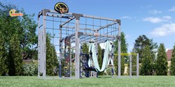 Детская площадка Савушка КУБ-2 (Серый) с гамаком для йоги - фото 68117
