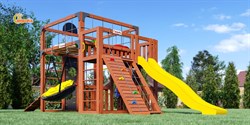 Детская площадка Савушка КУБ-3 (Махагон) с подушками - фото 68543