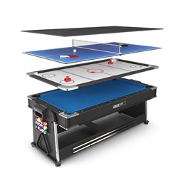 Игровой стол UNIX Line Трансформер 4 в 1 (204х112 cм) Black - фото 79637