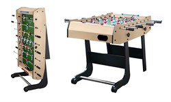 Игровой стол - футбол складной "Maccabi Mini" (121 x 61 x 81 см, светлый) - фото 81903