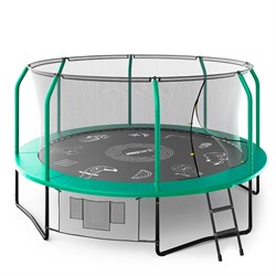 Батут UNIX Line Премиальный с играми / Supreme Game 14 ft (427 см) зеленый - фото 87962