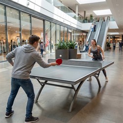 Антивандальный теннисный стол UNIX Line 14 mm SMC серый - фото 88127
