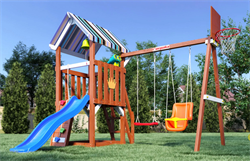 Детская площадка Савушка Тусун 11 с синей горкой - фото 88533