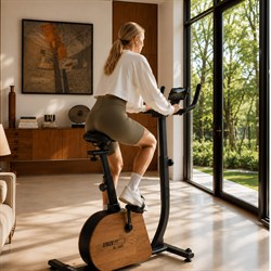 Велотренажер генераторный UNIX Fit BL-380E деревянный / Wood - фото 93715