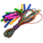 R18106 Скакалки (10 штук) ПВХ с подшипником 2,7 м. (мультиколор, полупрозрачная внутри с тросом)