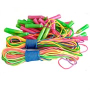 R18107 Скакалки (10 штук) плетеный шнур из ПВХ, 2,6 м. (мультиколор)
