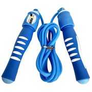 R18146 Скакалка 2,8 м. ПП/Резина (синяя)