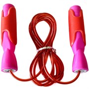 R18147 Скакалка с подшипником 2,8 м. ПП/Трос (розово-красная)