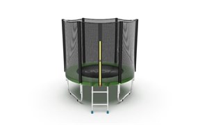 EVO Jump External 6ft Green Батут с внешней сеткой и лестницей диаметр 6ft зеленый