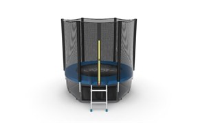 EVO JUMP External 6ft Blue + Lower net Батут с внешней сеткой и лестницей диаметр 6ft синий + нижняя сеть