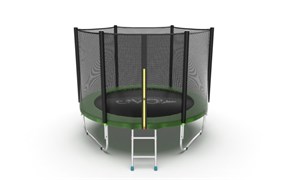 EVO JUMP External 8ft Green Батут с внешней сеткой и лестницей диаметр 8ft зеленый