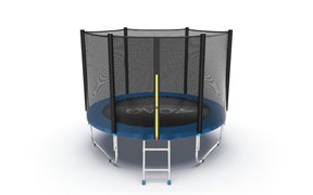 EVO JUMP External 8ft Blue Батут с внешней сеткой и лестницей диаметр 8ft синий