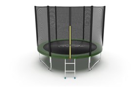 EVO JUMP External 10ft Green Батут с внешней сеткой и лестницей диаметр 10ft зеленый