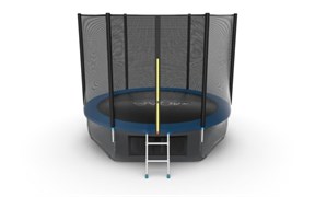 EVO JUMP External 10ft Blue + Lower net Батут с внешней сеткой и лестницей диаметр 10ft синий + нижняя сеть