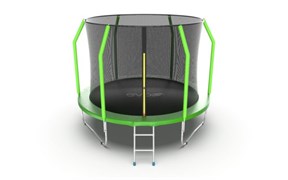 EVO JUMP Cosmo 10ft Green Батут с внутренней сеткой и лестницей диаметр 10ft зеленый