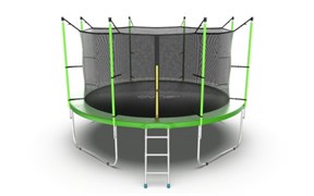 EVO JUMP Internal 12ft Green Батут с внутренней сеткой и лестницей диаметр 12ft зеленый