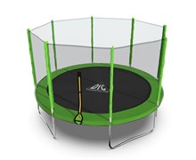 Батут DFC Trampoline Fitness с сеткой 12ft Светло-зелёный
