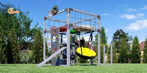 Детская площадка Савушка КУБ-1 (Серый) с подушками