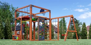 Детская площадка Савушка КУБ-6 (Махагон) с подушками