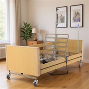 Кровать электрическая Med-Mos YG-1 (ЛДСП светлое дерево) с металлическими ламелями и 2-мя уровнями высоты ложа