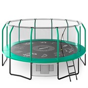 Батут UNIX Line Премиальный с играми / Supreme Game 16 ft (488 см) зеленый