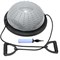 BOSU011-3 Полусфера BOSU гимнастическая, 46см., (серая) в комплекте с эспандером и насосом (B31646) - фото 22007