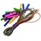 R18106 Скакалки (10 штук) ПВХ с подшипником 2,7 м. (мультиколор, полупрозрачная внутри с тросом) - фото 27122