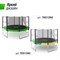 Батут UNIX Line Simple 12 ft (366 см) с внутренней защитной сеткой, зеленый - фото 56188