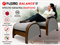 Кресло-качалка (маятник) с массажем FUJIMO BALANCE 2 Серый с пуфом - фото 80890