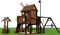 Детская площадка Markvel Мельница Marvill 1 + игровой колодец Reverso - фото 94359